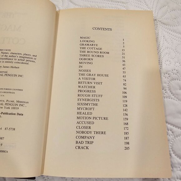 The Magic Cottage Hardcover Book By James Herbert 1986 NAL Penguin Fiction Novel - Picture 5 of 12